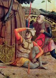 De opstanding, rechter predellapaneel van het altaarstuk van St. Zeno van Verona, 1456-60 (detail)